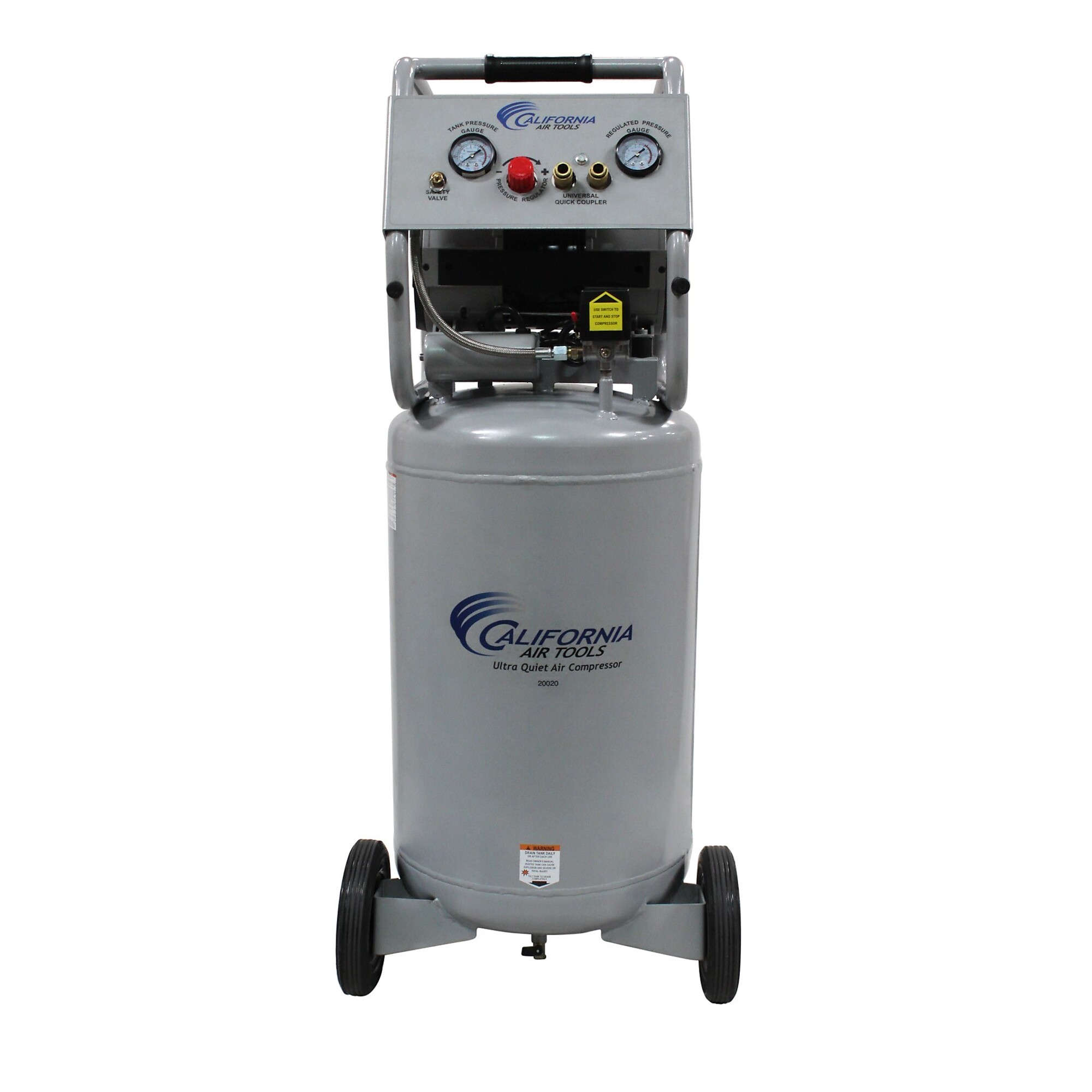 California Air Tools Ultra-Quiet Portable Air Compressor, 2 HP, 20-Gallon, Model# 20020